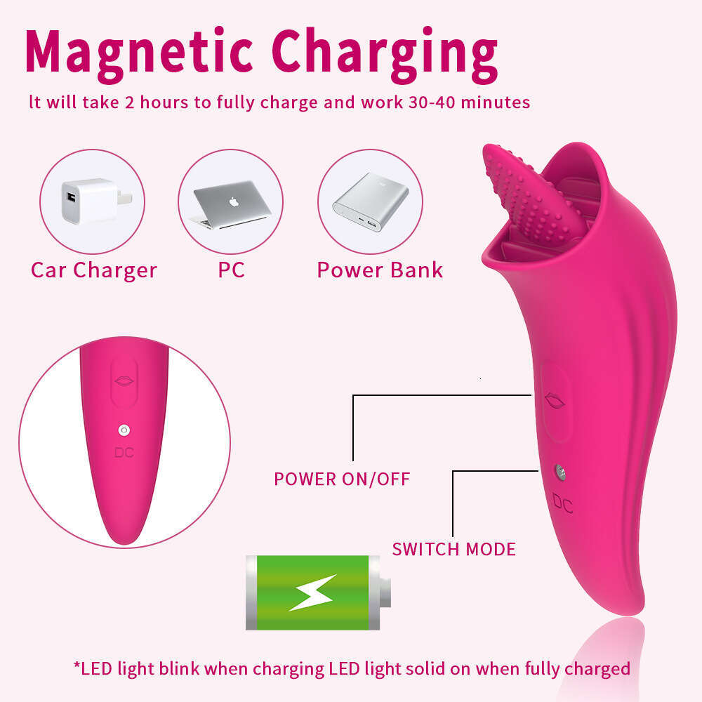 Purple bird tongue women licking tongue shape vibrator sex toy