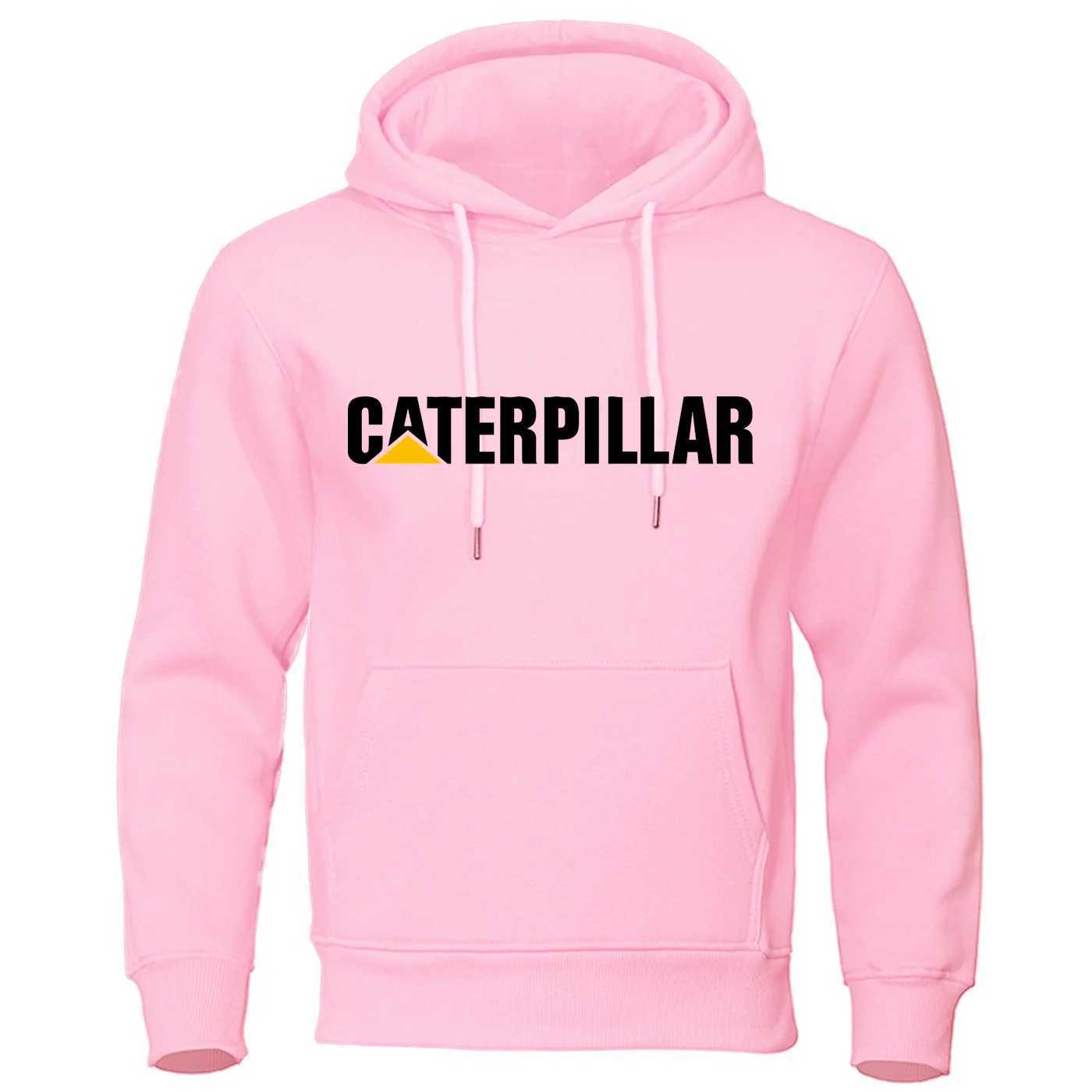 Catepellar hot selling fashion autumn simple print comfortable top loose mens hoodie hip-hop round neck hoodie W240921