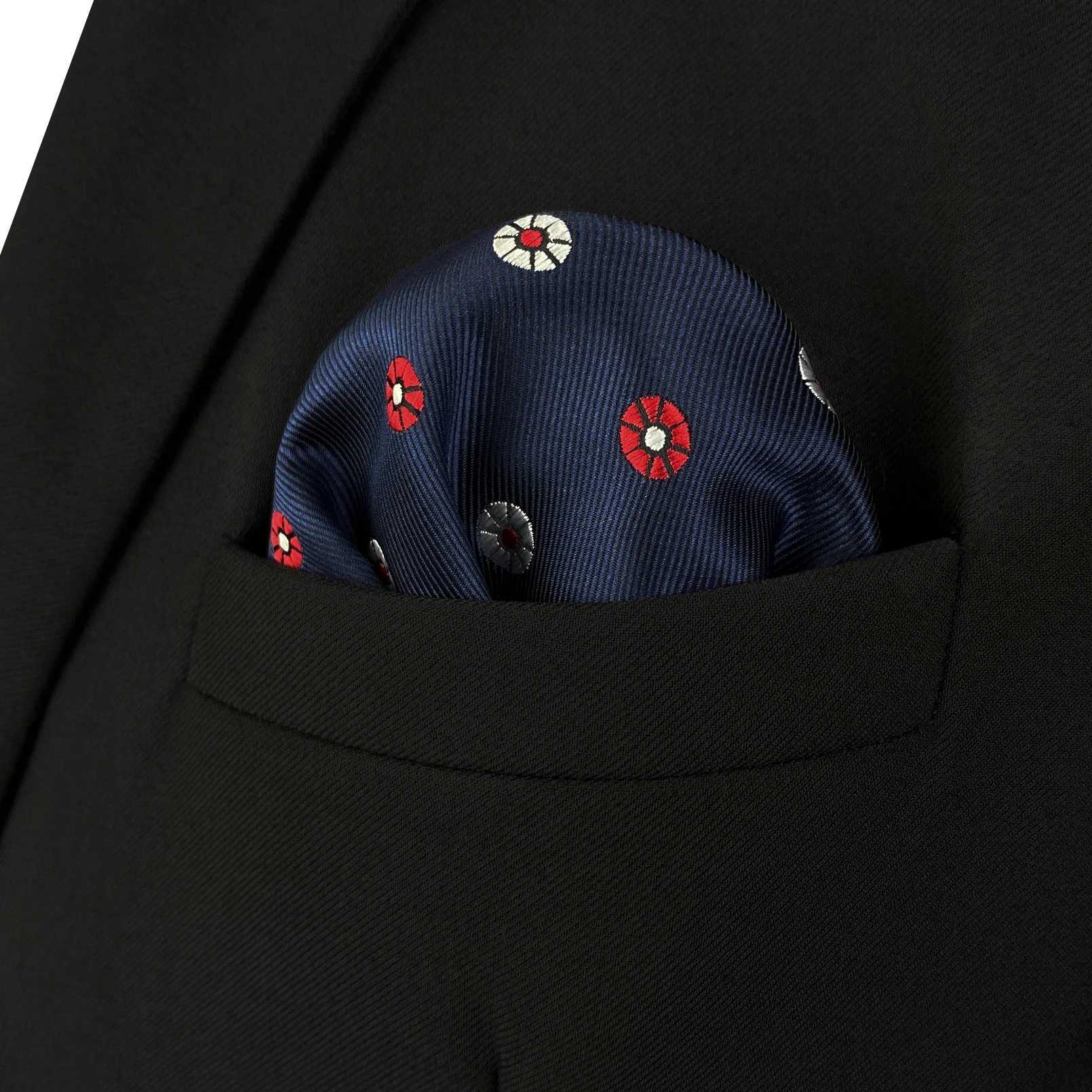 Blue Floral Paisley Mens Pocket Square Classic Silk Purple Hanky Business Fashion Handkerchief WeddingX240921