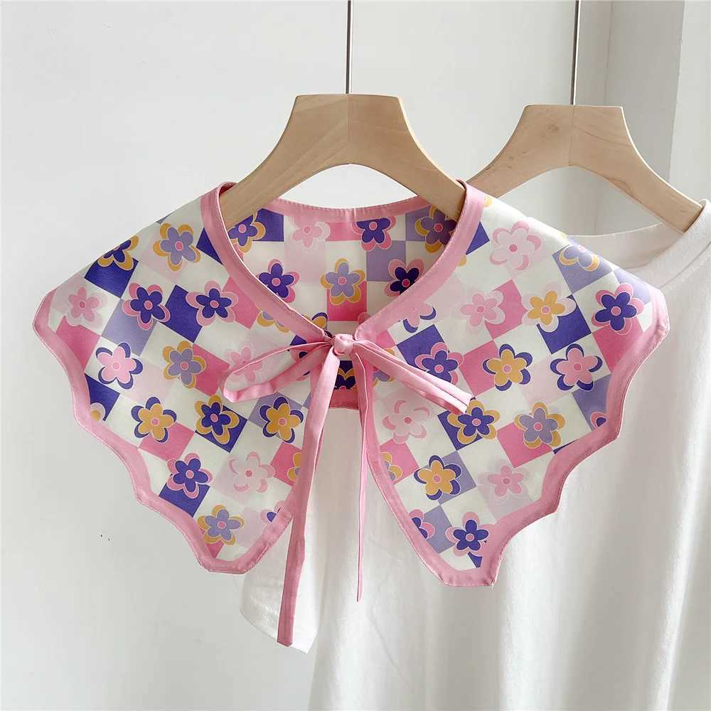 Shawl new shoulder scarf shawl womens fake collar air-conditioned room shawl decoration with knot shawl W240921