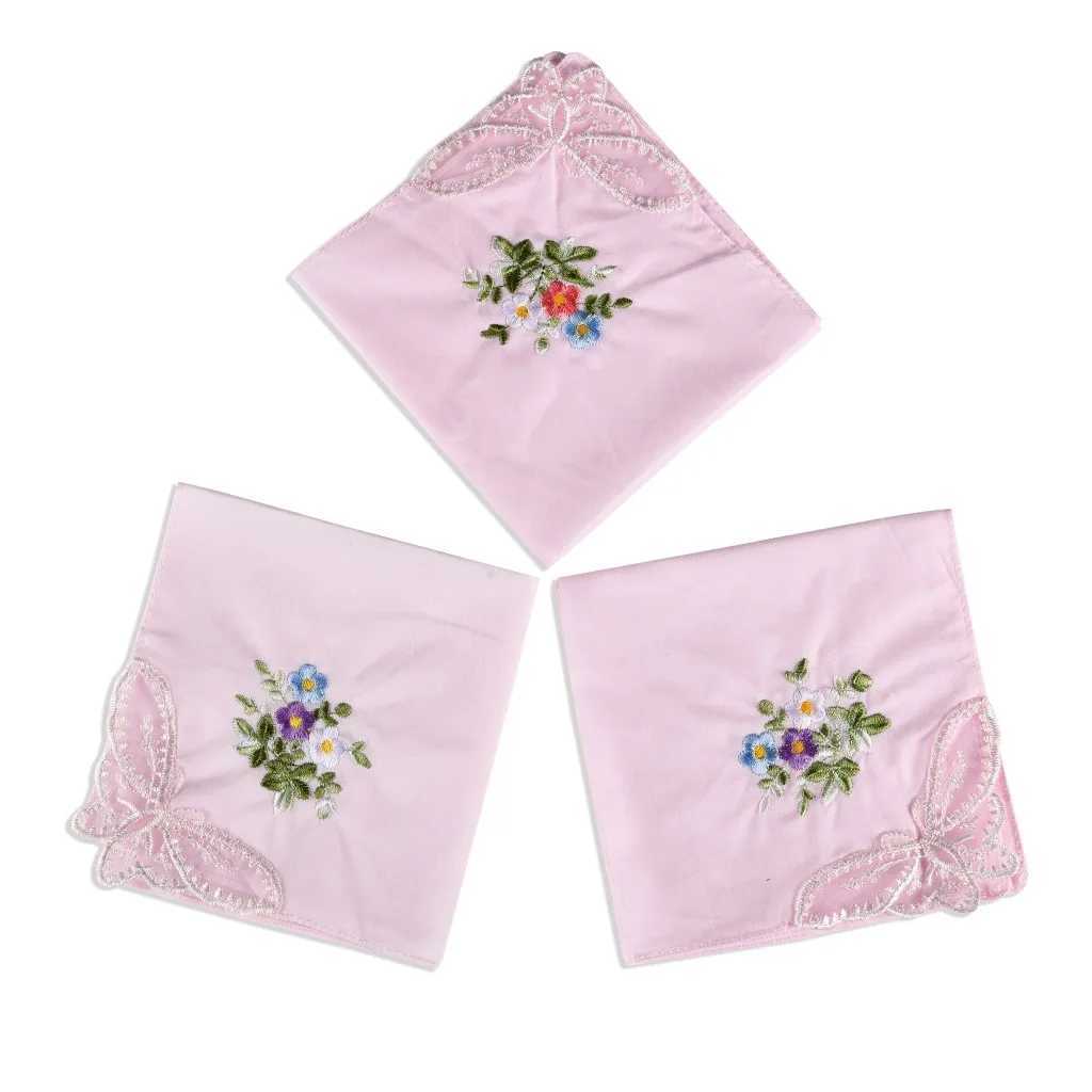 3 pieces of luxury cotton womens Hanji embroidery lace flower Hanji flower random color fabric womens hand-painted fabric W240921