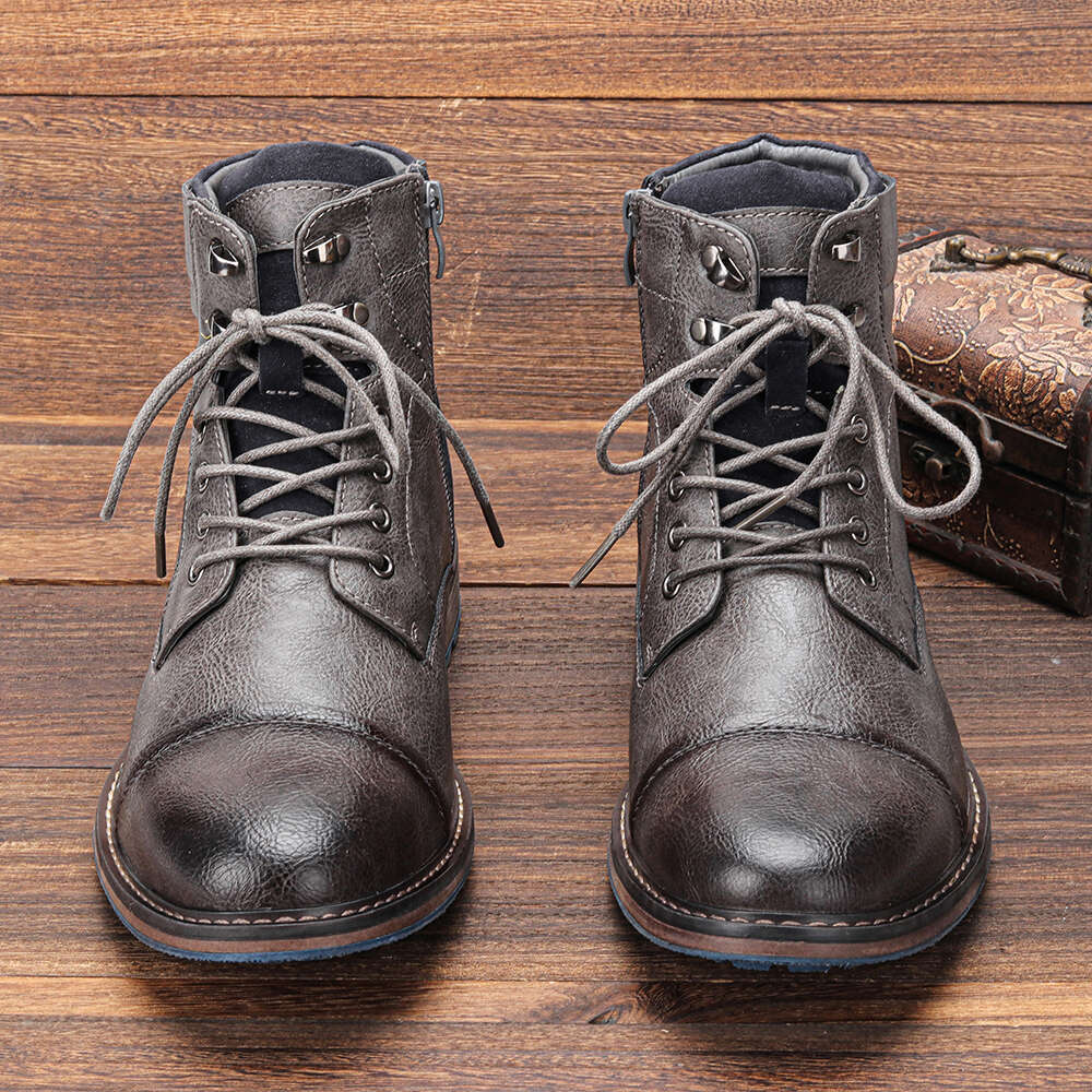 7-13 Ankle Size Boots For Hot Men Men's Leather Boots Brand Boot For Men #Al605 's #Al605