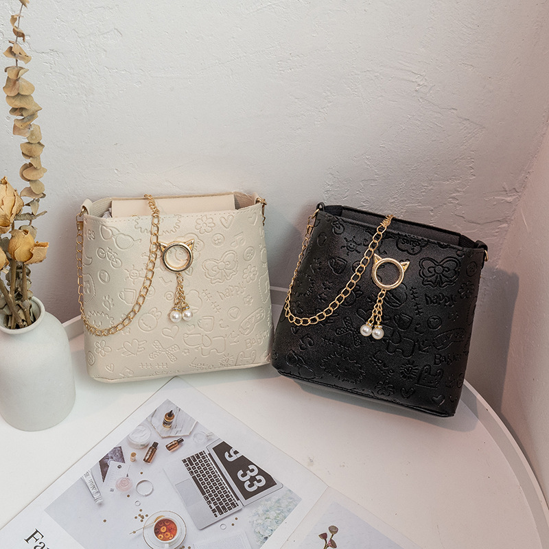 Printed Bucket Bag Designer Crossbody Bag Ladies Small Bag Fresh Sweet Shoulder Bag Chain Handbag Classic Fashion Bags DPD2409211