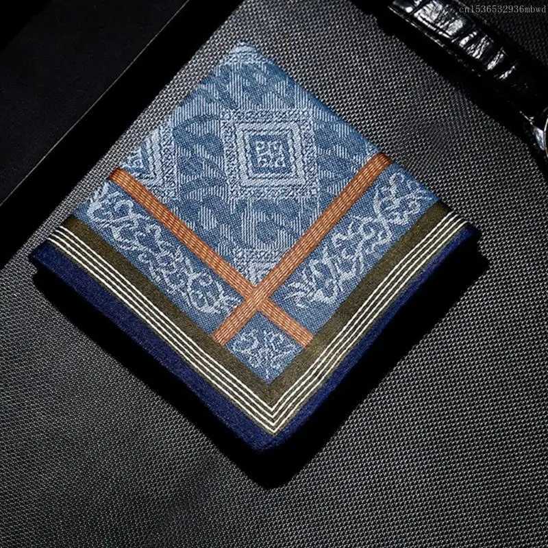 Cotton Handkerchiefs elegant pattern fashionable weaving mens Handkerchiefs are perfect for family and travel sweat absorption F0T4 W240921