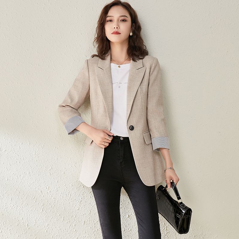 Korean Version Of Casual Jacket Spring And Autumn Fashion Simple Temperament Office Suit Women's Top New