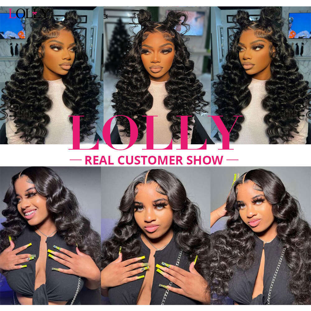 Glueless 30in Loose 13x4 5x5 Lace Front Human Hair Wigs Deep Wave Frontal Wig