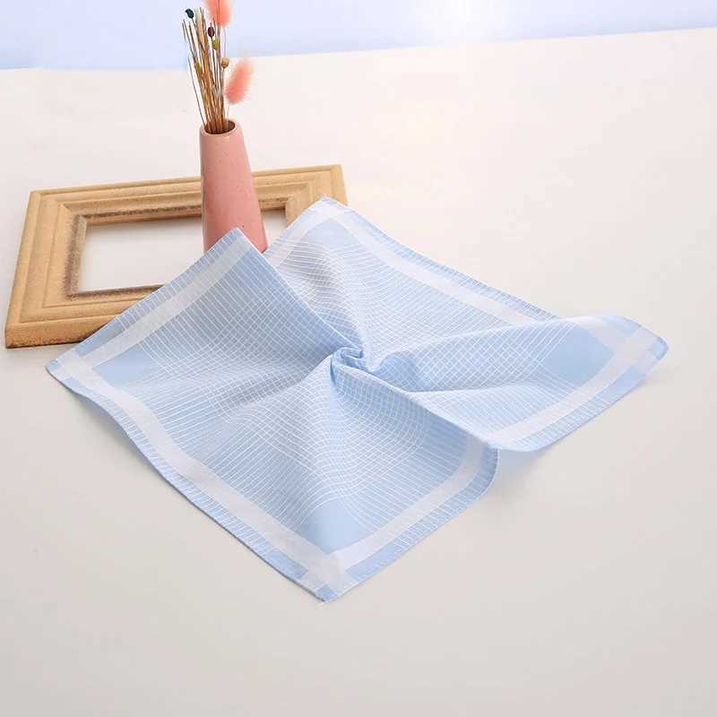 5pcs/Lot 29CM Luxury Cotton Stripe Lace Printed Women Square Handkerchief Ladies Hanky Children Baby Towel Party Christmas GiftX240921