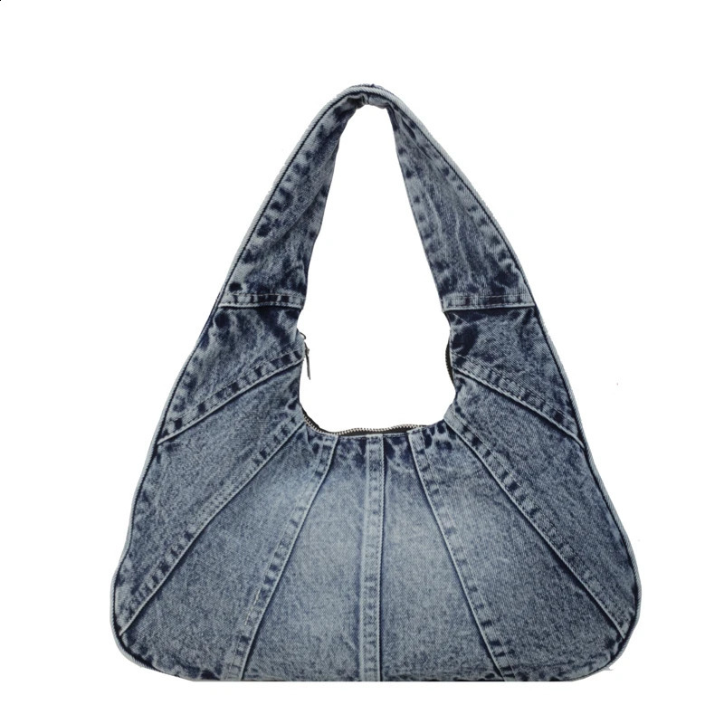 ner Womens Bag Handbag and Wallet Denim Half Moon Shoulder Big Sac 240919