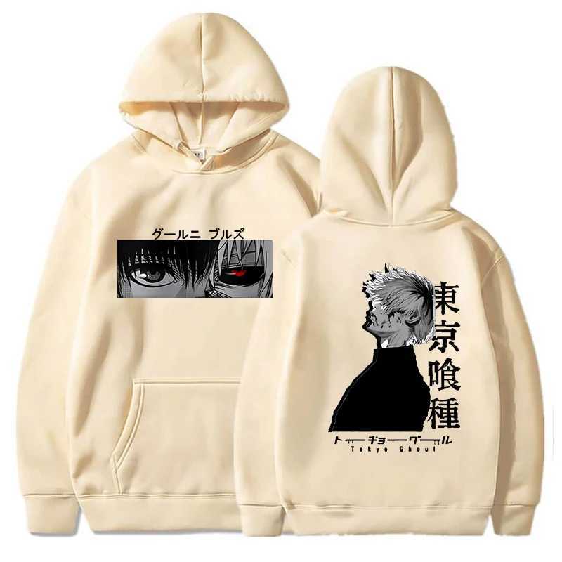 Japanese anime Kaneki Ken hoodie mens fashion trend manga printed sweater autumn winter casual loose Pullover streetwear W240921