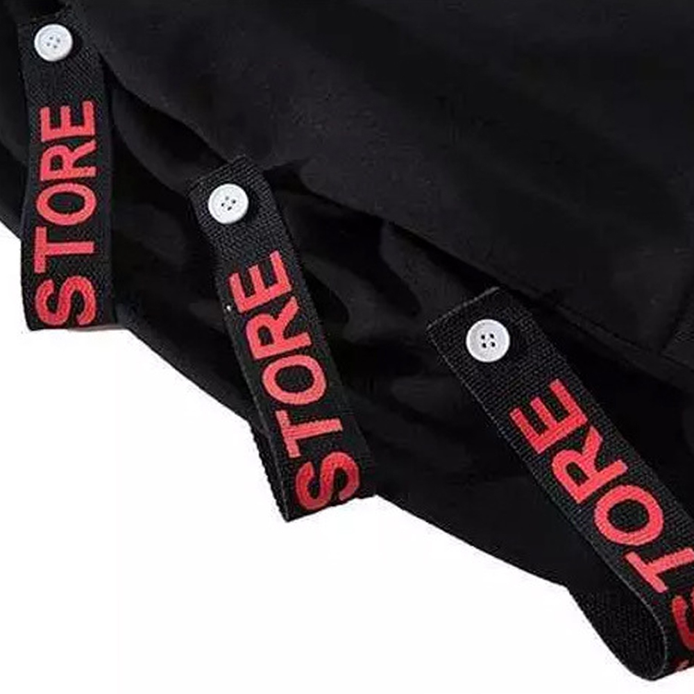 Men's Hoodie Sweatshirt Casual Black Hoodies Tops Techwear Hip Hop Haruku Patchwork Japanese Streetwear Men With Streamers Top