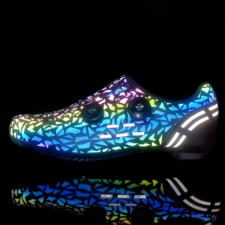 ddmytiger Night light color changing cycling road dual-use bicycle lock shoes professional mountain bike riding sports shoes C ddmythur