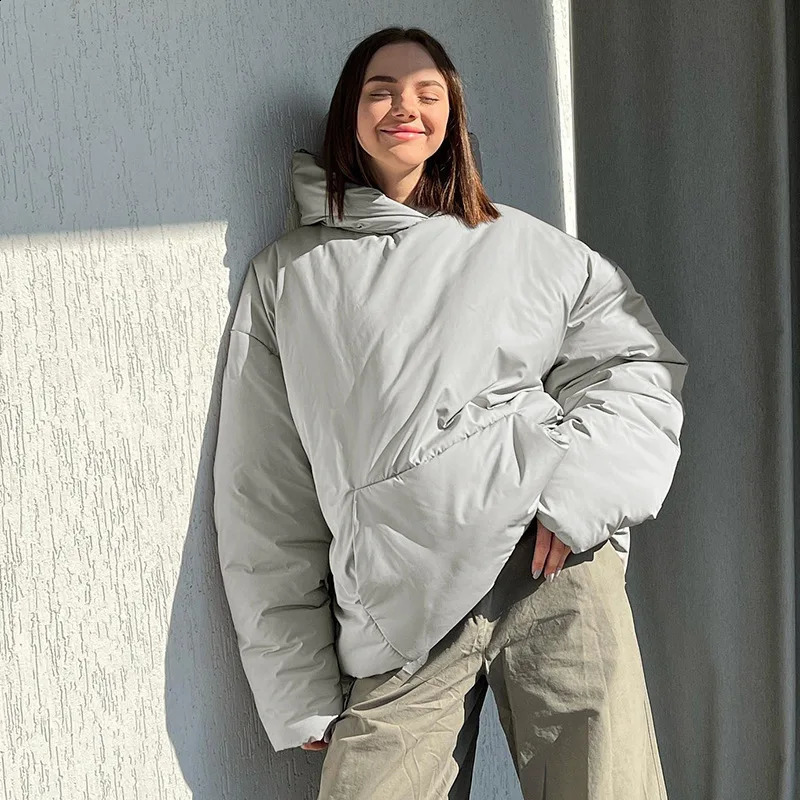 UMI MAO Cotton Jacket Women Autumn Winter Loose Cotton Jacket Warm Hooded Coat Femme Y2K Casacos Feminino 240918