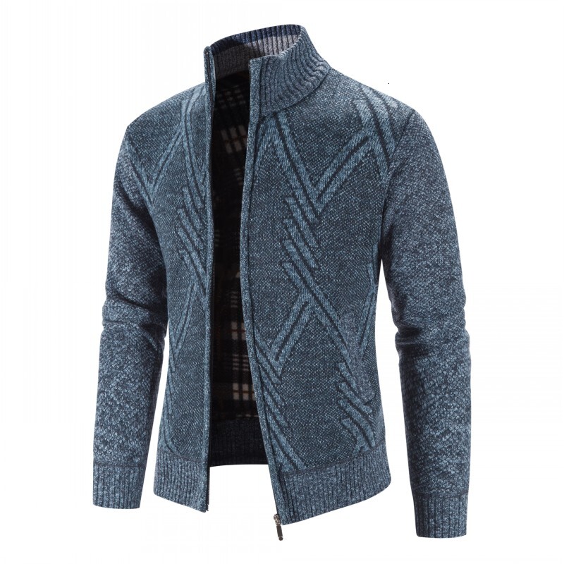 Winter Jackets Men Sweatercoats High Quality Male Stand-Up Collar Casual Cardigans Slim Fit Warm Sweaters Size 4Xl