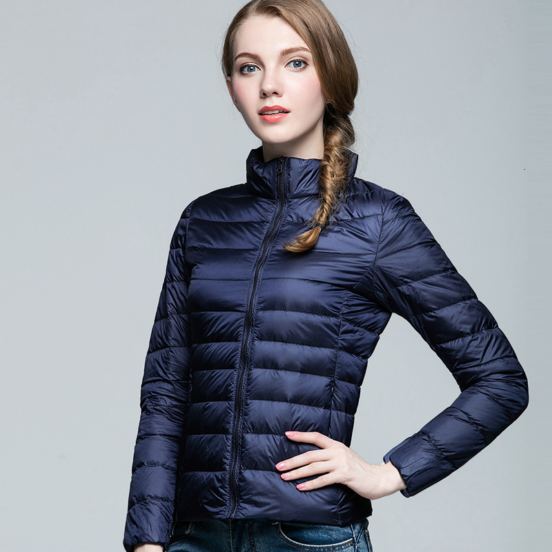Parka Women Ultra-Light Thin Jacket 2020 Autumn Winter Slim Short Hooded Warm White Duck Down Coat Women's Outerwear