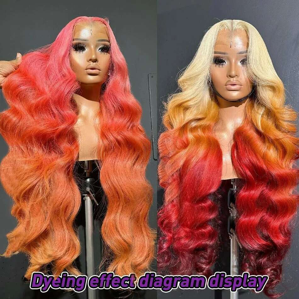 30 40 Inch 613 Honey Blonde Color Body Wave 13x6 Front Wigs Brazilian 13x4 Lace Frontal Human Hair Cosplay Wig For Women