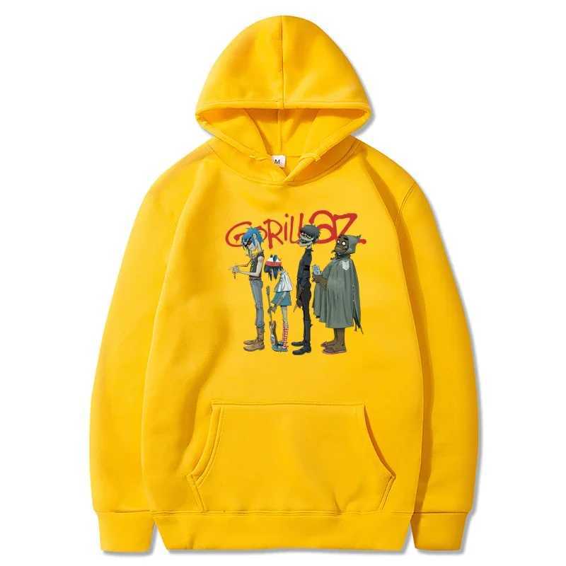 Music band Gorilla punk rock hoodie womens hoodie 90s V-neck hoodie short sleeved hoodie retro clothing W240921
