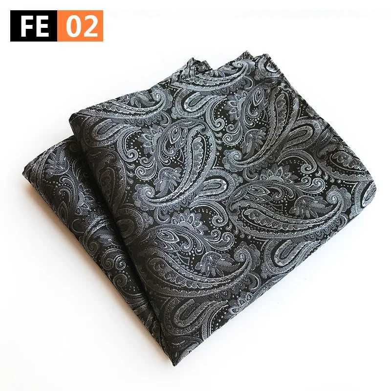 New Design Polyester Hanky Gold Black Paisley Men Fashion Plaid Pocket Square Handkerchiefs for Men Suit Tie HandkerchiefX240921