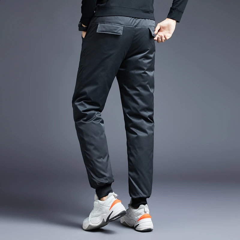 Winter 90% White Duck Down Pants for Men Quality Thick Warm Waterproof Snow Pants Man Down Padded Trousers Pencil Pants PT-487 240913