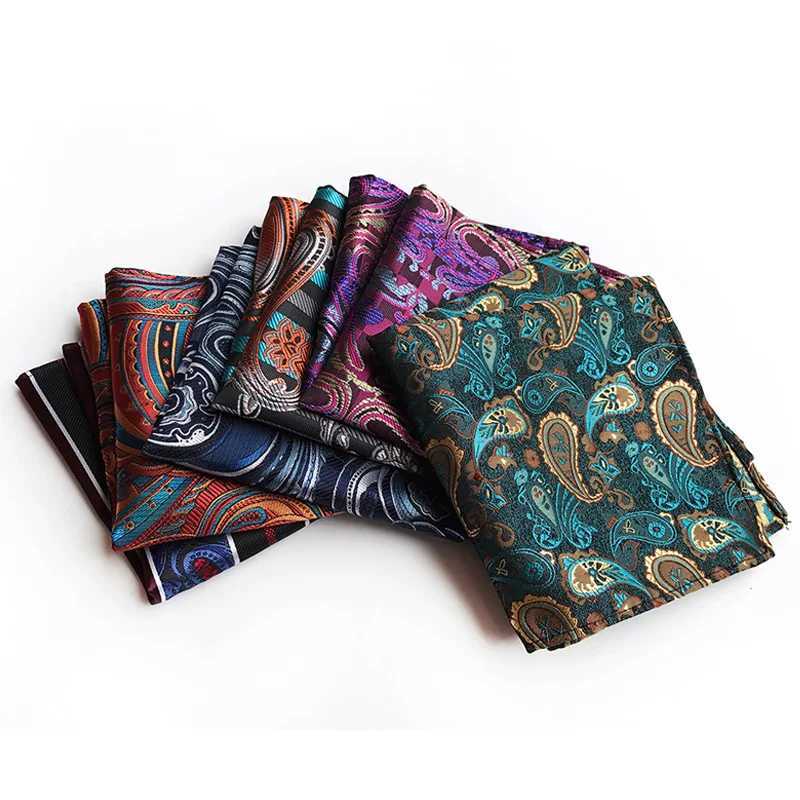 Wholesale and retail mens 100% silk handle luxury geometric flower pocket square mens chest towel wedding party Hanji W241213