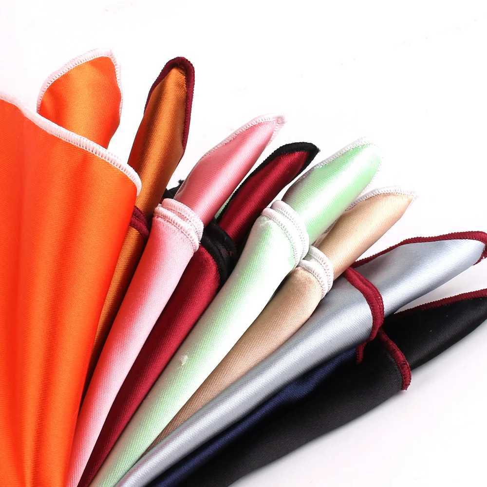 Satin woven pocket square mens solid chest towel Hanji gentleman Hanji mens set handle chief set pocket towel W241213