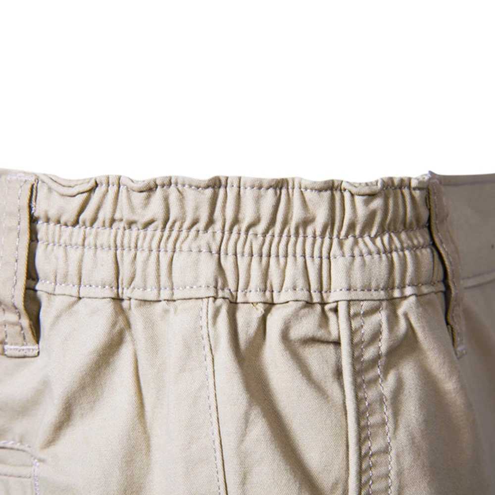 Y2K Summer New 100% Cotton White Gym Shorts Mens Casual Business Social Elastic Waist Cargo Shorts Bermuda Beach Shorts For MenX240921