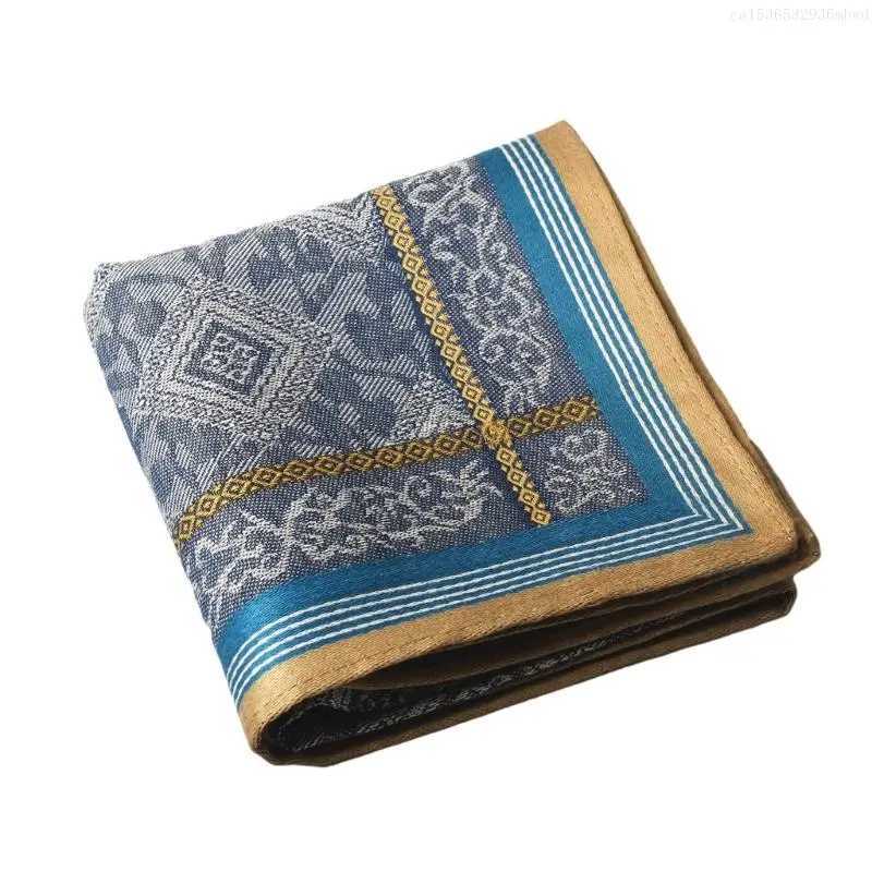 Cotton Handkerchiefs elegant pattern fashionable weaving mens Handkerchiefs are perfect for family and travel sweat absorption F0T4 W240921