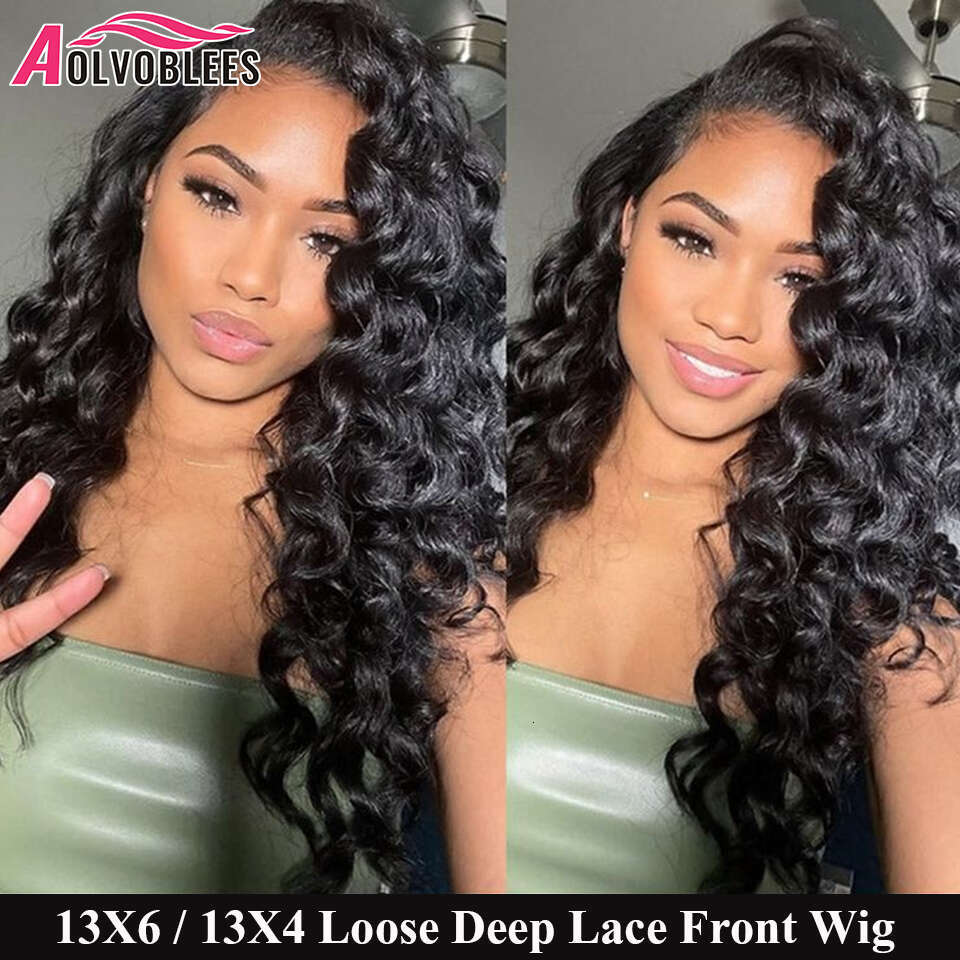 30 36 Inch Loose Frontal 13x6 Hd Lace 13x4 Water Wave Remy Curly Deep Wigs For Women 6X4 4x4 PreCut Wig Human Hair