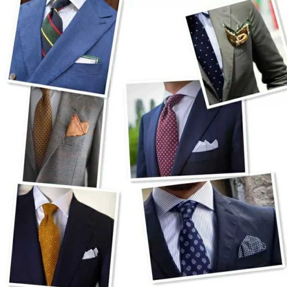 24CM Striped Brown Pocket Square British Style Cotton Linen Handkerchief Casual Plaid Cravat Tuxedo Hanky Suit Shirt NeckwearX240921