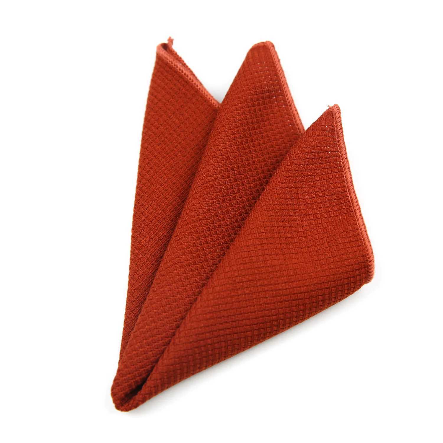 23cm New Plaid Solid White Pocket Square Knitted Cotton Handkerchief Soft Casual Scarf Business Mens Suit Accessories HankyX240921
