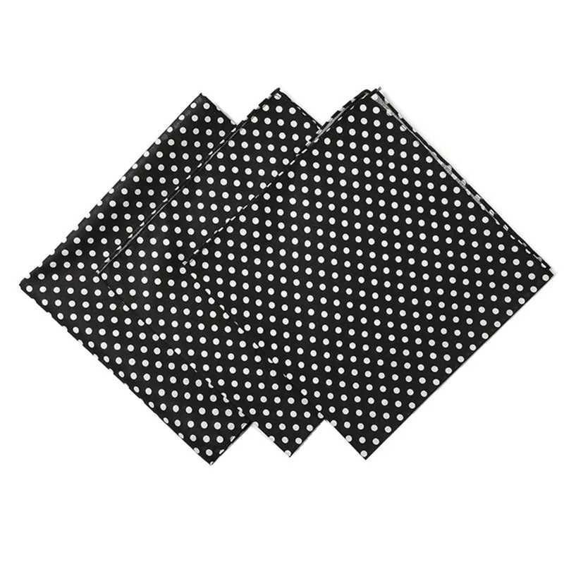 3Pcs 50x50cm 100% pure cotton retro polka dot printed headband for men and women helmsman square Bandanas tea party discount W240921