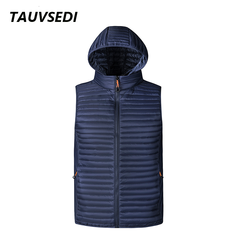 2023 Winter New Men Warm Hooded Sleeveless Mens Windproof Waterproof Casual Waistcoat Autumn Thicken Vest Jacket Man
