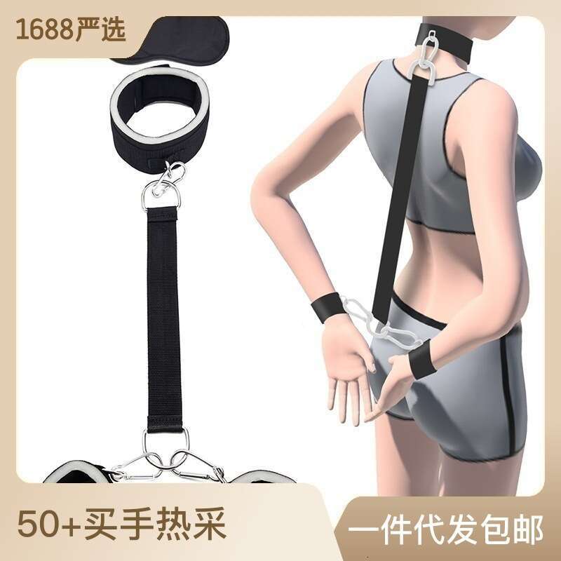 Sex Training SM Props Sponge Back Handcuffs Blindfold Flirting Eye Mask Three Piece Set Alternative Adult Products