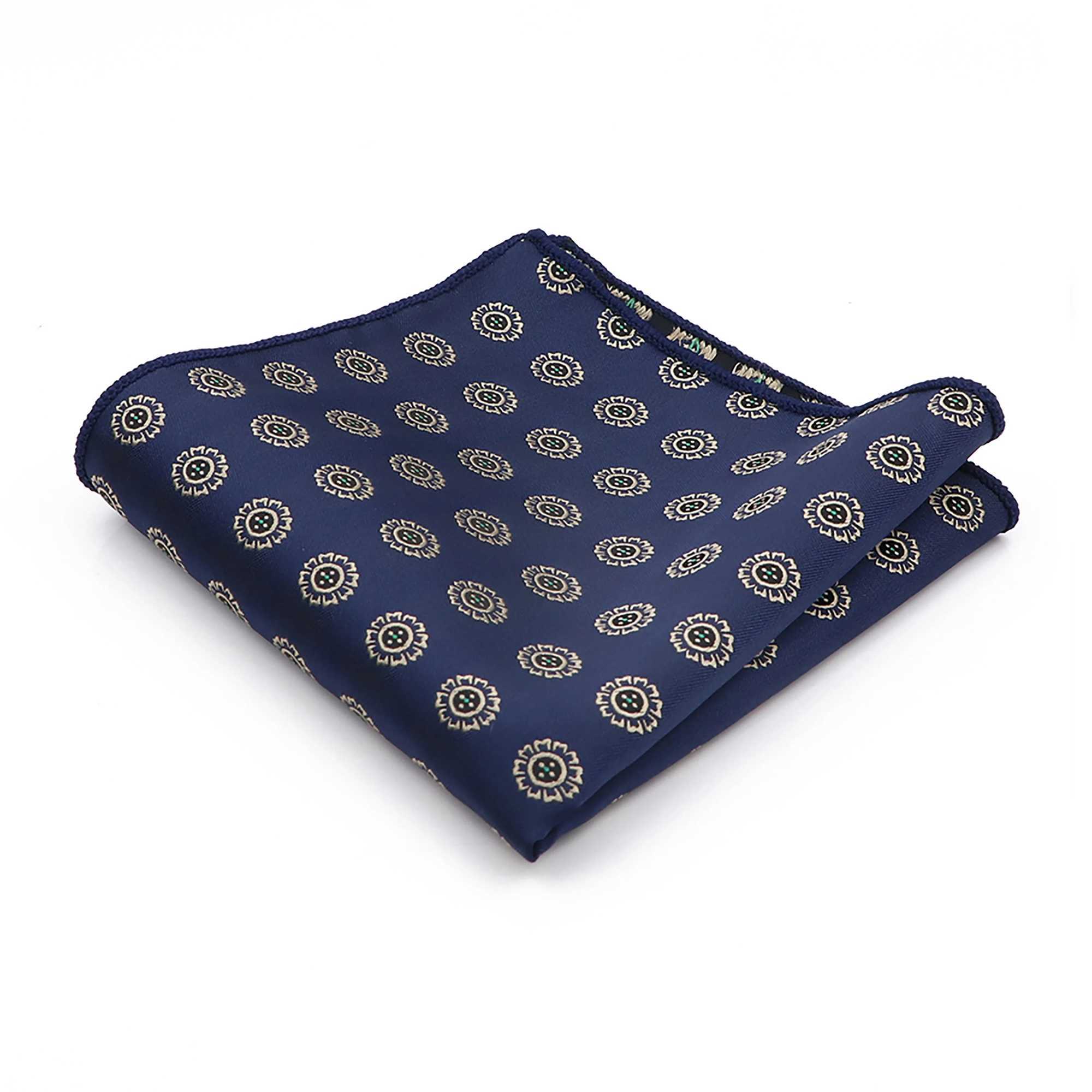 New Fashion Vintage Dot Floral Bohemia Mens Red Blue Hanky Pocket Squared Handkerchief For Party Dinner Tuxedo Suit AccessoriesX240921