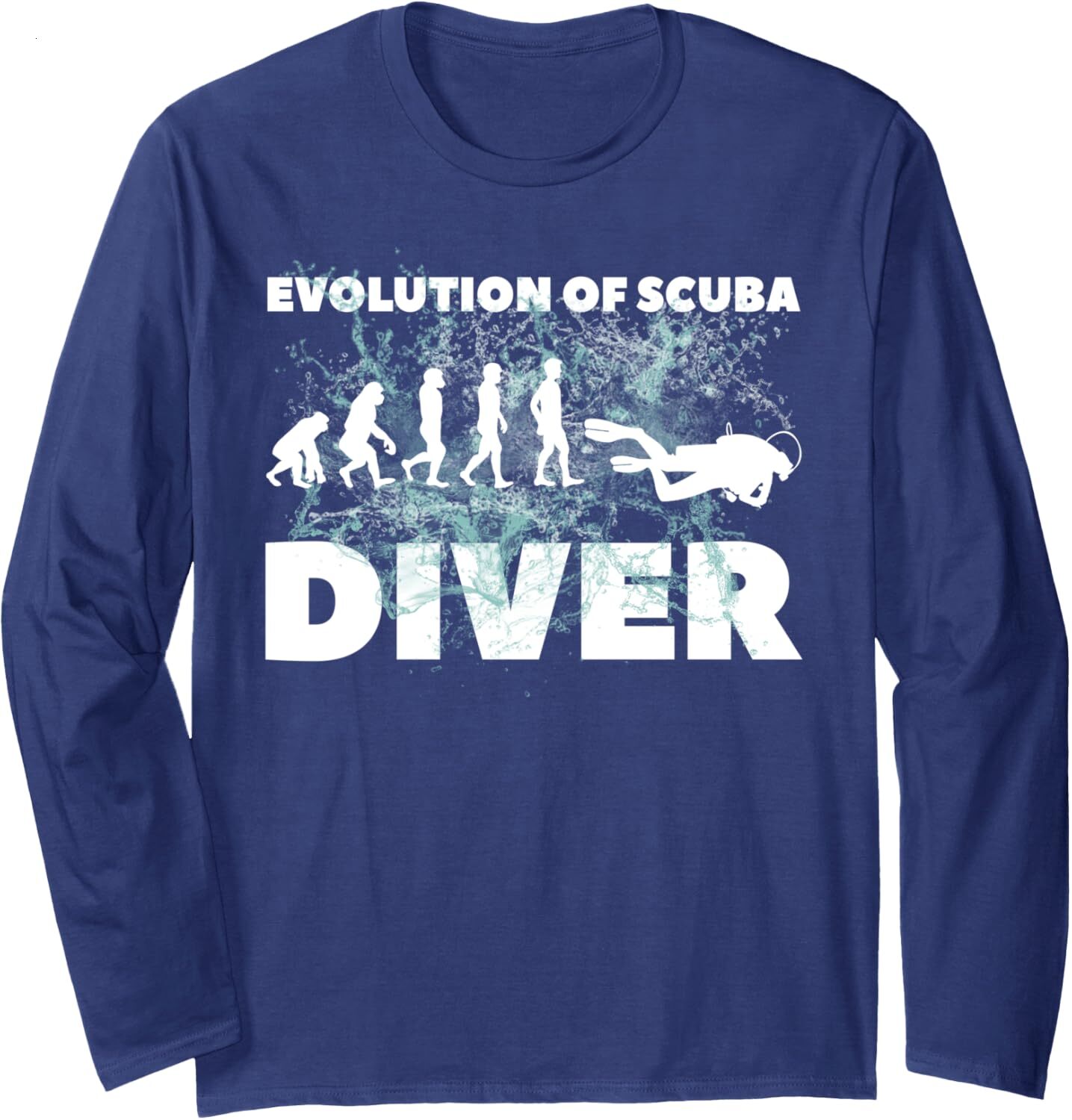 Long Sleeve Shirts for Men sweatshirt Funny Evolution Of Diver Sport Aquatic Gift Long Sleeve Tee Streetwear Casual tops clothes