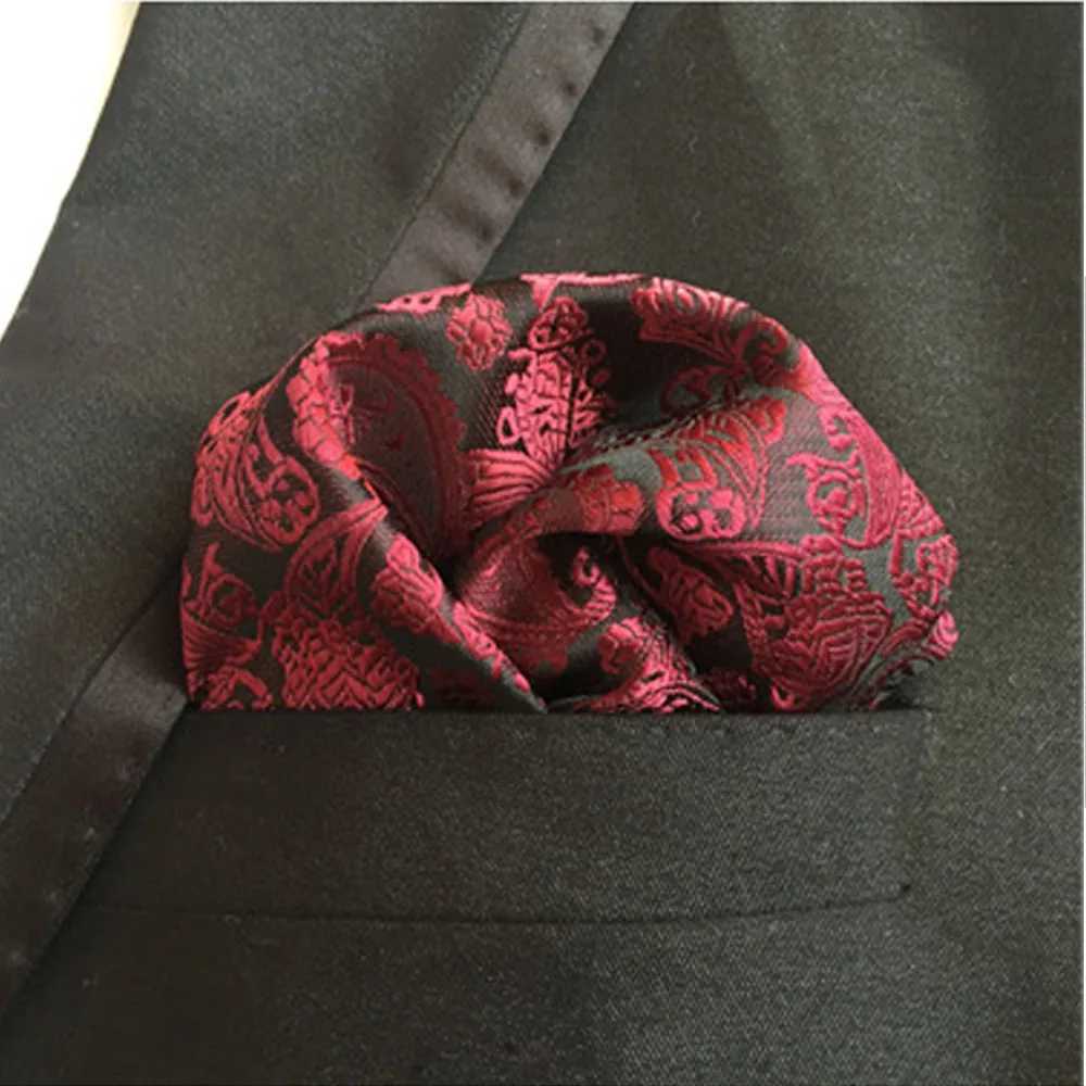Mens Vintage Paisley Floral Pocket Square Handkerchief Wedding Party Hanky NEW BWTHZ0192X240921
