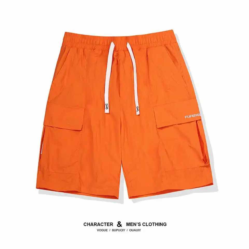 Cargo Shorts Mens Summer Thin Fashion Loose All-Match Straight Pants High-End Sports Casual Fifth Pants Men Multi pocket ShortsX240921