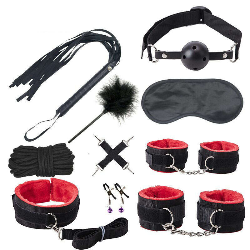 Cross border hot selling SM prop set, ten piece ribbon set, BDSM training, female slave, torture equipment, alternative adult sexual products