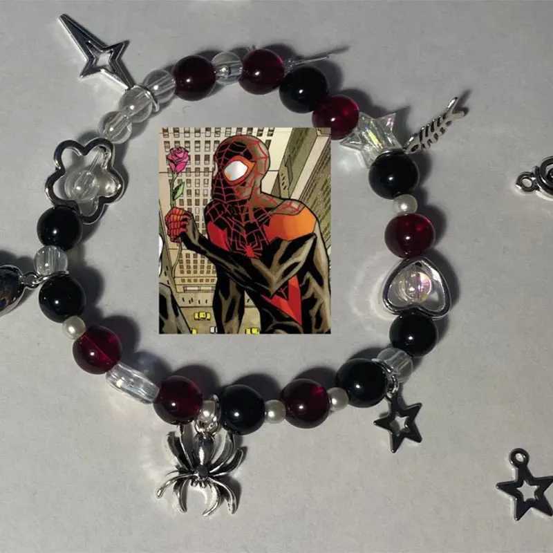 Miles Morales and Gwen Stacy Matching Couple Beaded Bracelets Y2K Aesthetic coquette gift for her spiderX240921