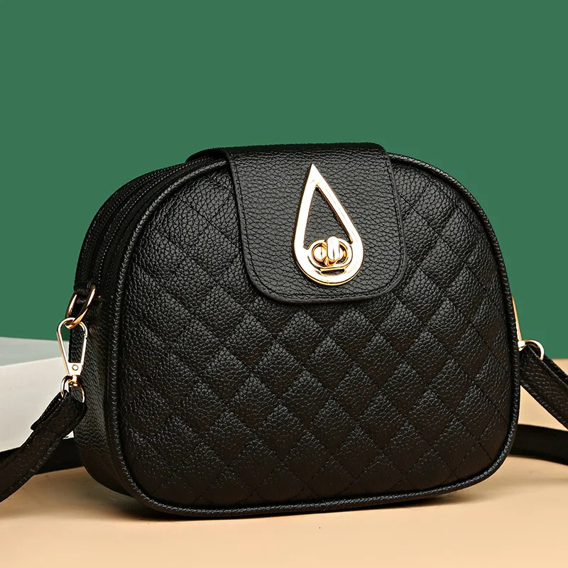 2024 New Fashion Small Square Messenger Texture gge Versatile Korean Edition Three Layer Single Shoulder Crossbody Bag