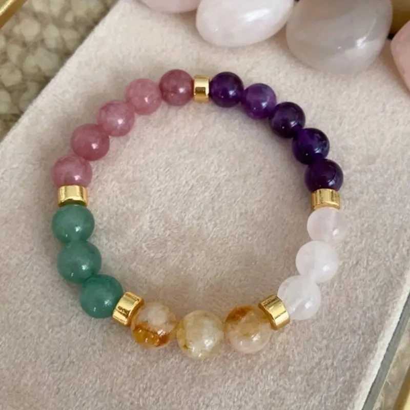 Good Luck Bracelets For Women Natural Stone Tiger Eyes Amethyst Beaded Bracelet Cute Elegant Jewelry Gifts For Mom Or FriendsX240921