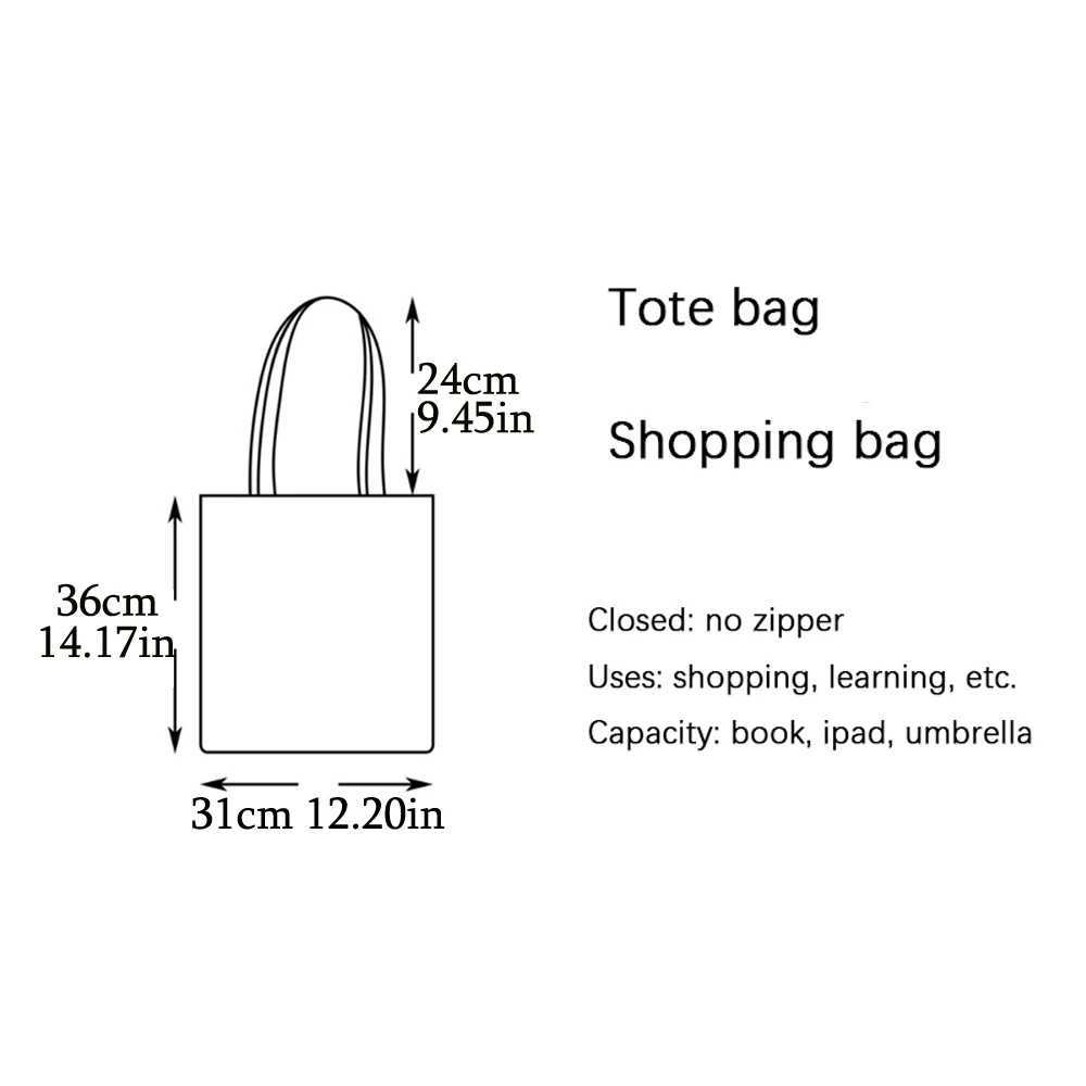 Ladies Shopping Bags Cartoon Virgin Mary Series Handbag Children Gift Cloth Women Shopper Bag Harajuku Style Student Linen Tote Z250224