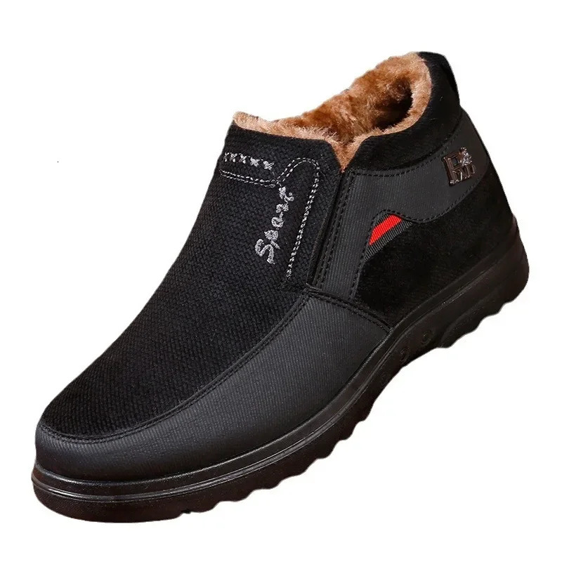 2024 new designer boots winter waterproof snow warm fur casual men's non slip boots plush cotton shoes snow Martin boots