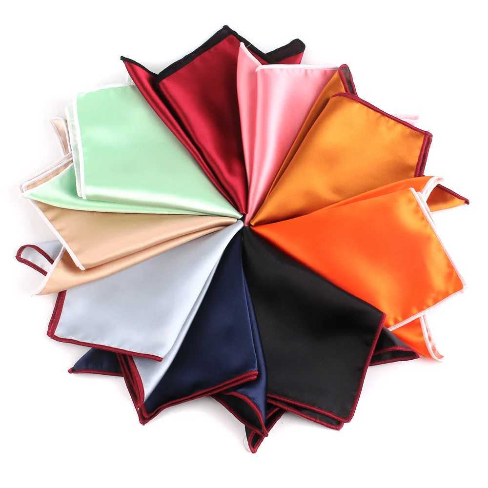 Satin woven pocket square mens solid chest towel Hanji gentleman Hanji mens set handle chief set pocket towel W241213