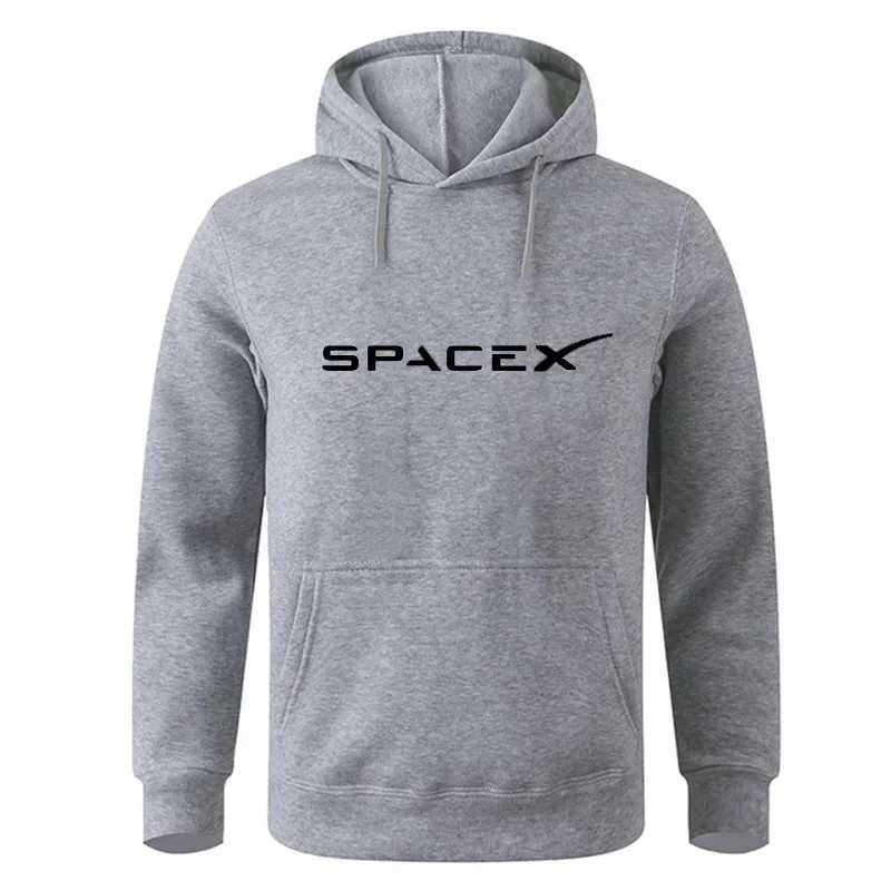 Space X Space Travel Printed Mens and Womens Wool Sports Hoodies Obuz Cotton Hoodies Mens Hip Hop Sweaters Fashion Street Clothi W240921