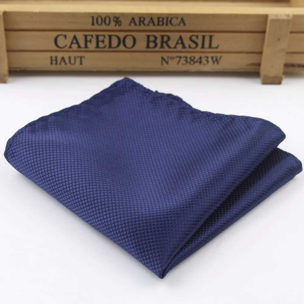 Solid Color Vintage Fashion Party Mens Handkerchief Groomsmen Men Polyester Plaid Pocket Square Hanky Handkerchiefs No.1-20X240921