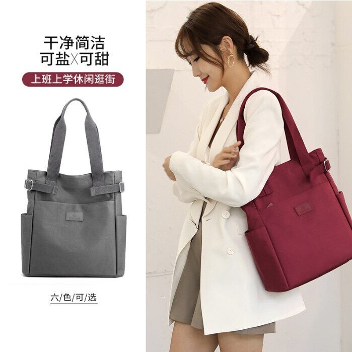 Totebag nylon student waterproof beg tangan wanita murah handbag tote sg women bag Malaysia stok-lalisa
