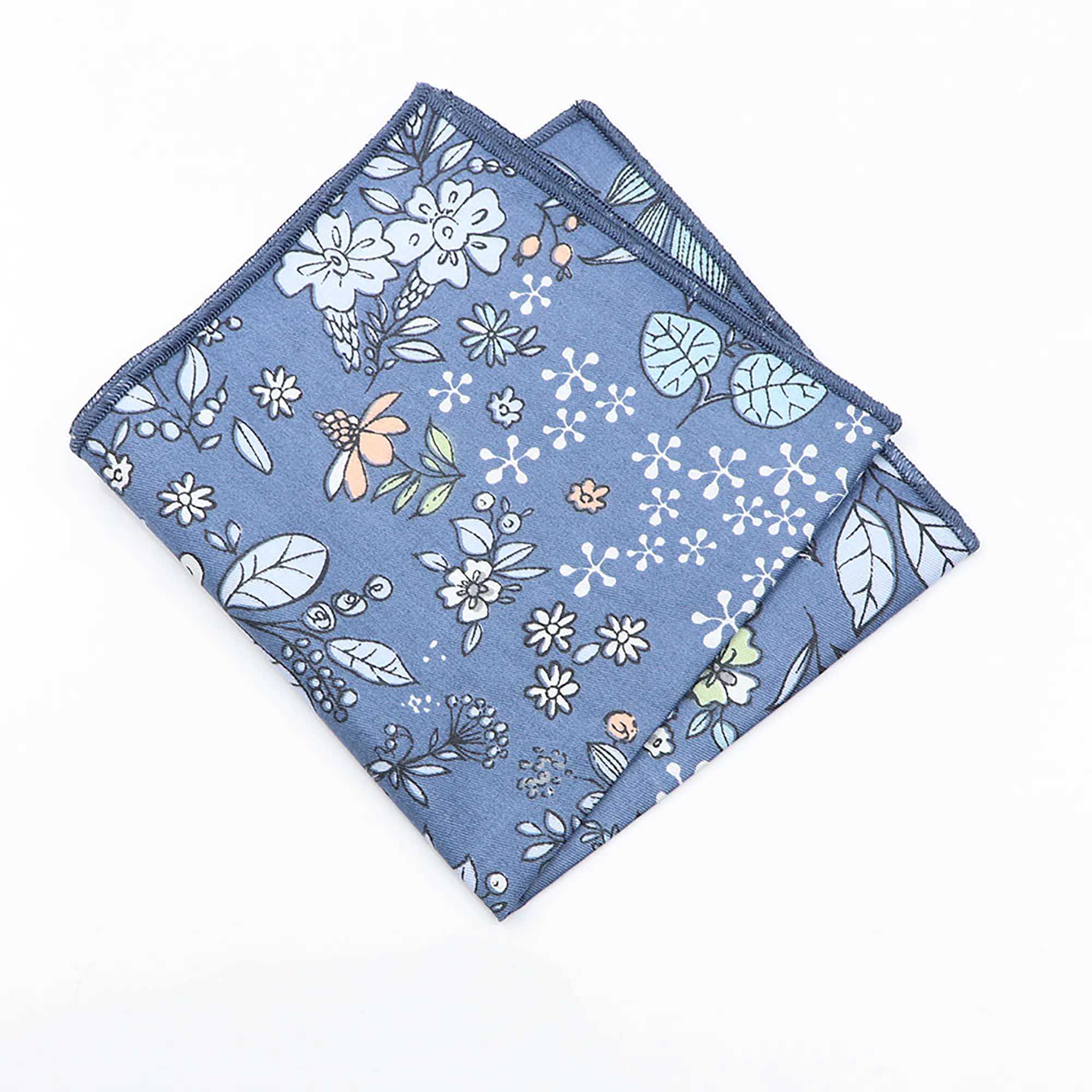 Light Color Floral Handkerchief 100% Cotton Print Flower Pattern Hanky For Men Women Casual Wedding Party Pocket Square GiftX240921