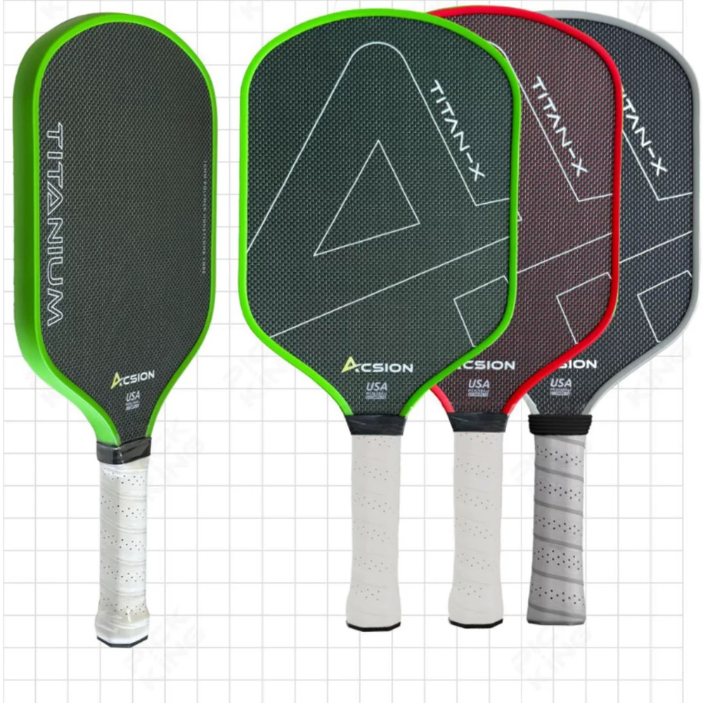 ACSION Titanium Pickleball Paddle T700 Carbon Fiber Thermoformed paddle 16mm Core with Foam Injected Edges for Spin and Control
