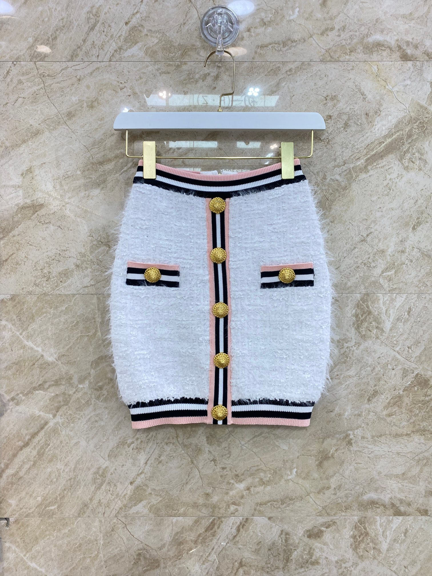 Women's Suits Summer High Quality White Knitted Vest Camis With A-E Skirt Sets For Female 2024 New Ddxgz2 6.19