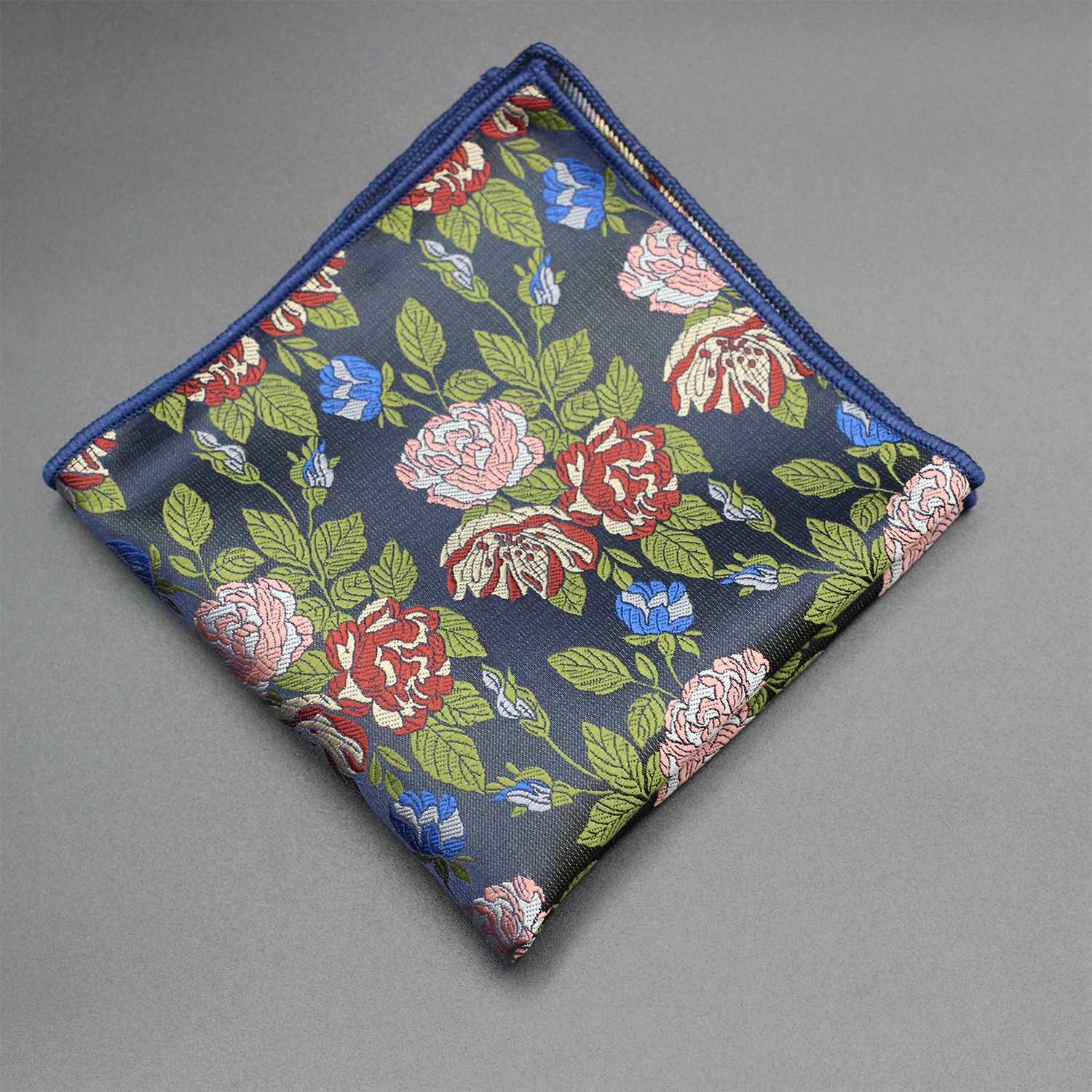 Luxury Brand Newest style Silk Hanky Man Floral Gray Fit Business lovers day Pocket Square HandkerchiefsX240921